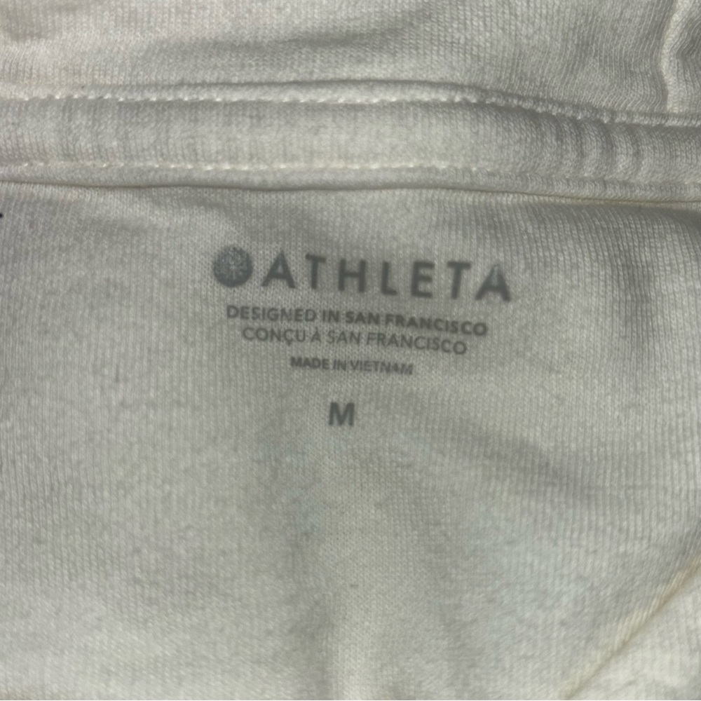Athleta Sundown Alliance Hoodie M Magnolia White Soft Organic Cotton - Picture 10 of 11